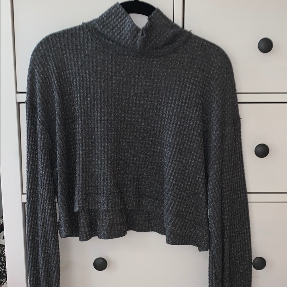 FREE PEOPLE Cropped Turtleneck Top